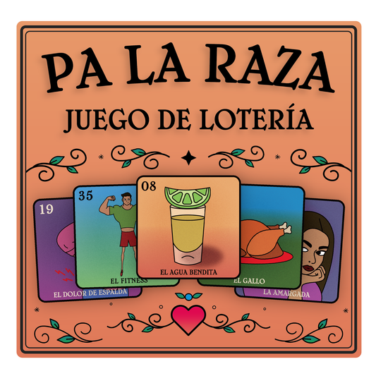 Pa La Raza Juego de Loteria Mexican Bingo for 15 Players, 15 Boards, Full Deck of Cards