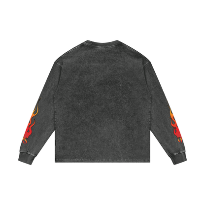 BSC CHIHUAHUA ACID WASHED OVERSIZE LONG SLEEVE