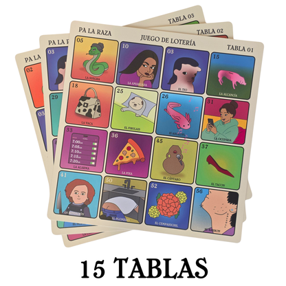 DELUXE BUNDLE PA LA PEDA CON MI FAMILIA, PA LA RAZA JUEGO DE LOTERIA, MINI MERCH SET