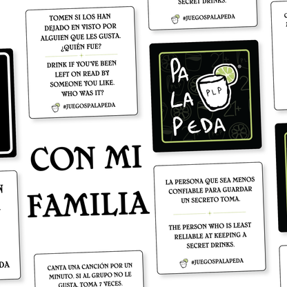 DELUXE BUNDLE PA LA PEDA CON MI FAMILIA, PA LA RAZA JUEGO DE LOTERIA, MINI MERCH SET