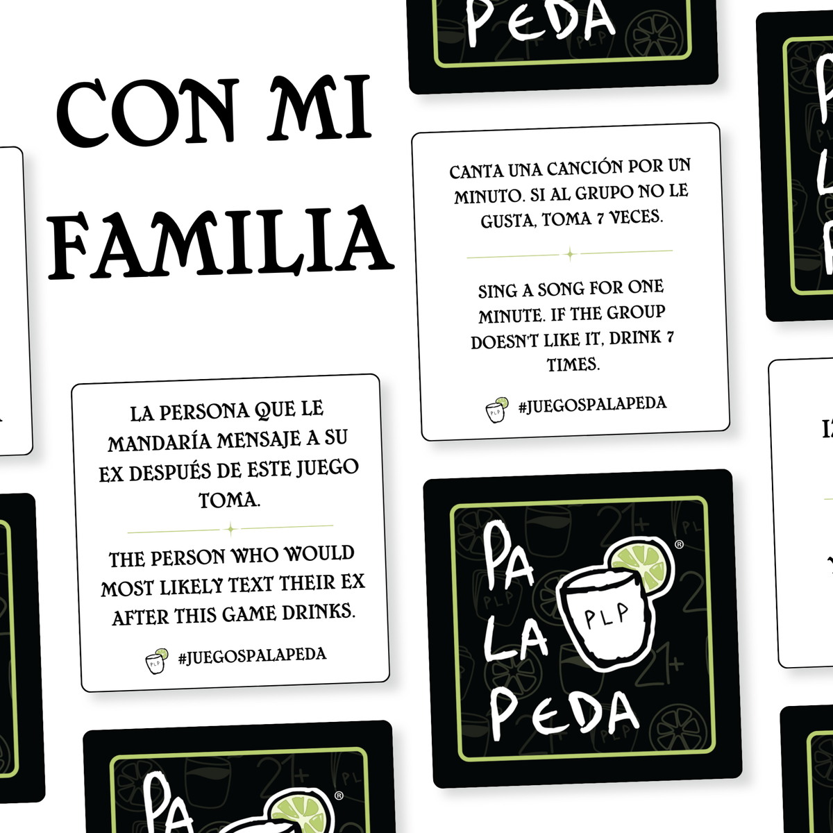 DELUXE BUNDLE PA LA PEDA CON MI FAMILIA, PA LA RAZA JUEGO DE LOTERIA, MINI MERCH SET