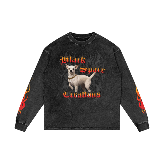 BSC CHIHUAHUA ACID WASHED OVERSIZE LONG SLEEVE