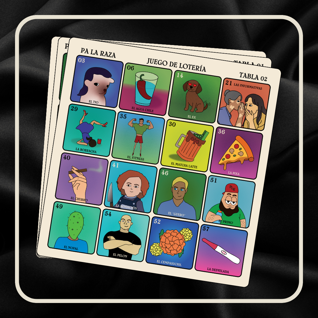 TABLA FOR LOTERIA GAME WITH DIFFERENT CARDS