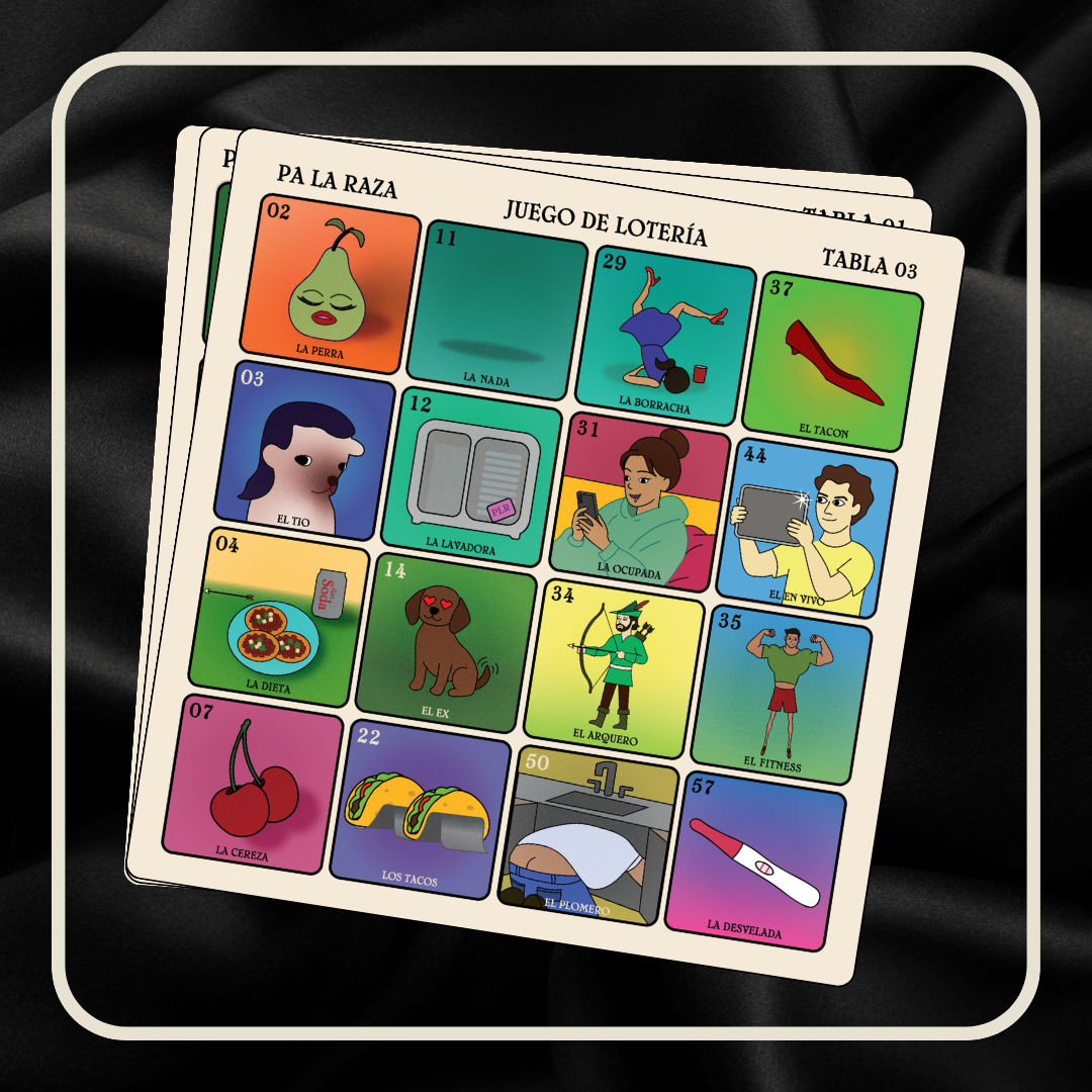 3RD TABLA FOR LOTERIA GAME WITH DIFFERENT CARDS