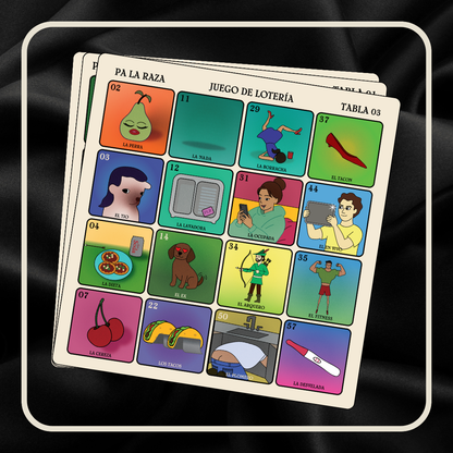 3RD TABLA FOR LOTERIA GAME WITH DIFFERENT CARDS