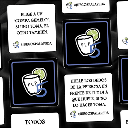 Playing cards with text and graphics on a dark background