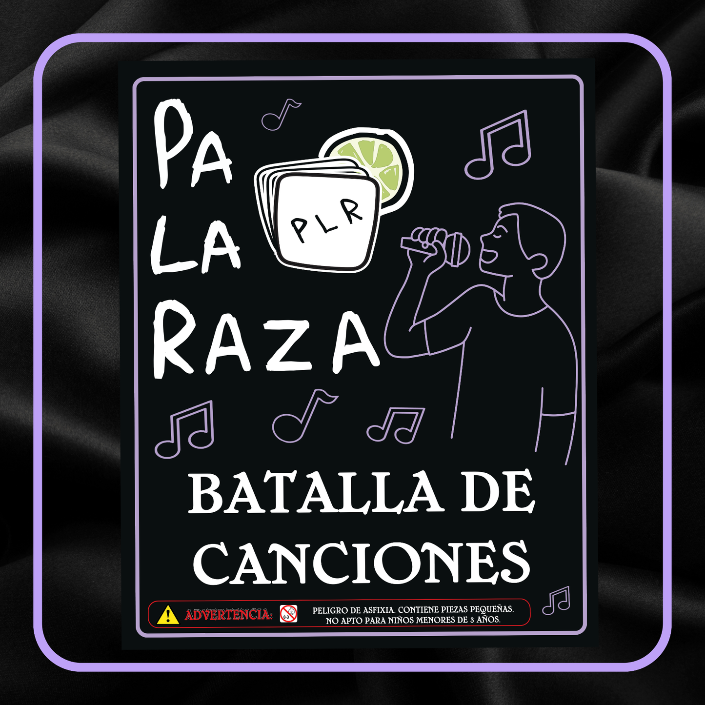 Promotional graphic for 'Pa La Raza' featuring a silhouette of a person singing and musical notes on a dark background.