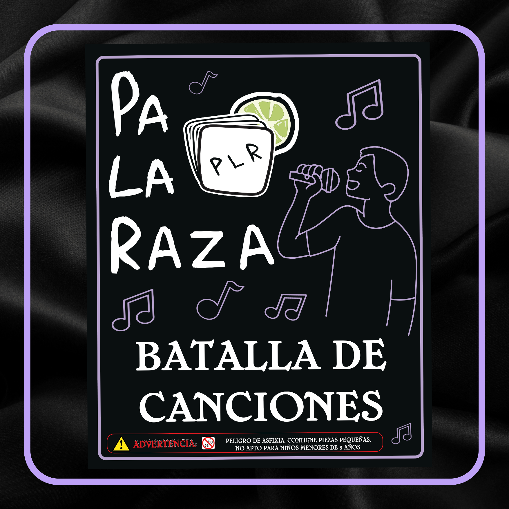 Promotional graphic for 'Pa La Raza' featuring a silhouette of a person singing and musical notes on a dark background.