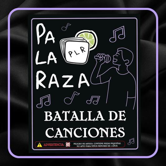 Promotional graphic for 'Pa La Raza' featuring a silhouette of a person singing and musical notes on a dark background.